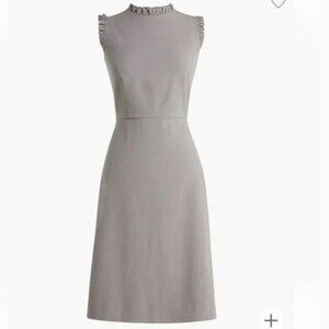 J. Crew Ruffleneck Suiting Dress Grey 20